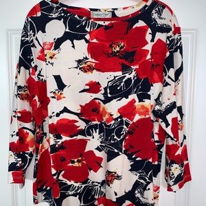 Poppy Print Top